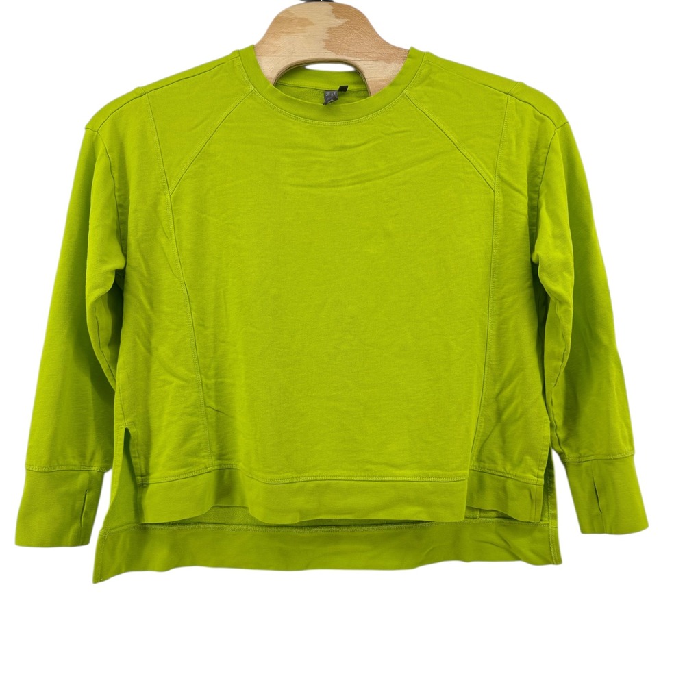 Sweaty Betty After Class Zest Green Long Sleeve Sweatshirt Top Women's XL‎